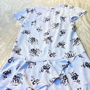 Ann Taylor Black and White Floral Mini Dress